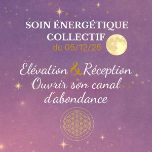 🌕 Soin Énergétique Collectif — Pleine Lune du 5 décembre 2025 : Élévation & Réception : ouvrir son canal d’abondance 