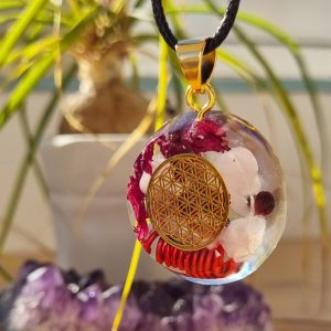 COLLIER FLOREALE | Guérison du coeur | chakra du coeur | doré