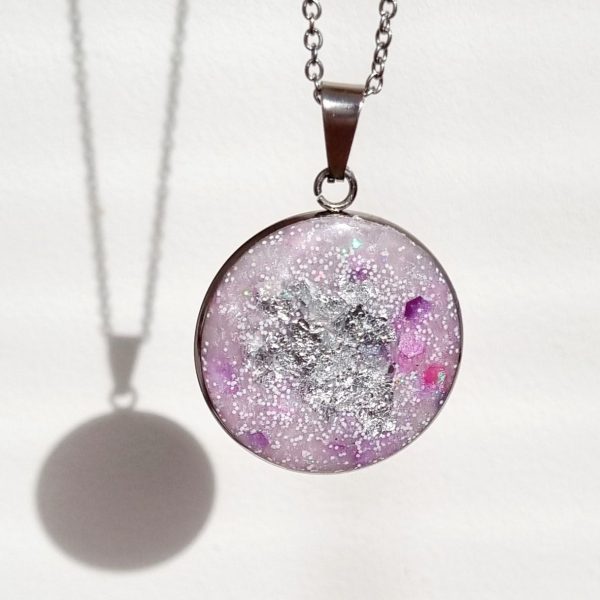 MAXI GALAXIE | Collier Nébuleuse | Guidance Spirituelle | Argenté