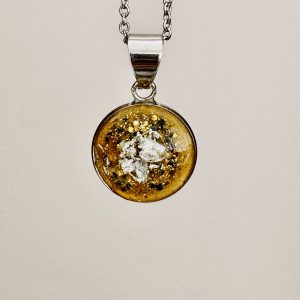 Collier Nébuleuse | Confiance en soi | Chakra solaire | Argenté