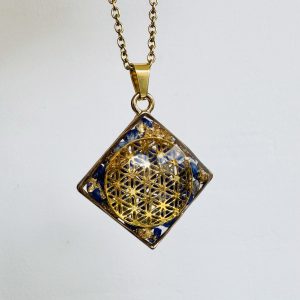 💙 Maxi Galaxie VOIX CÉLESTE – Fleur de vie & Lapis-Lazuli