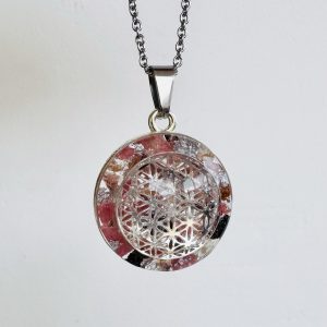 💕 Maxi Galaxie CŒUR GUÉRISSEUR – Fleur de Vie & Rhodonite