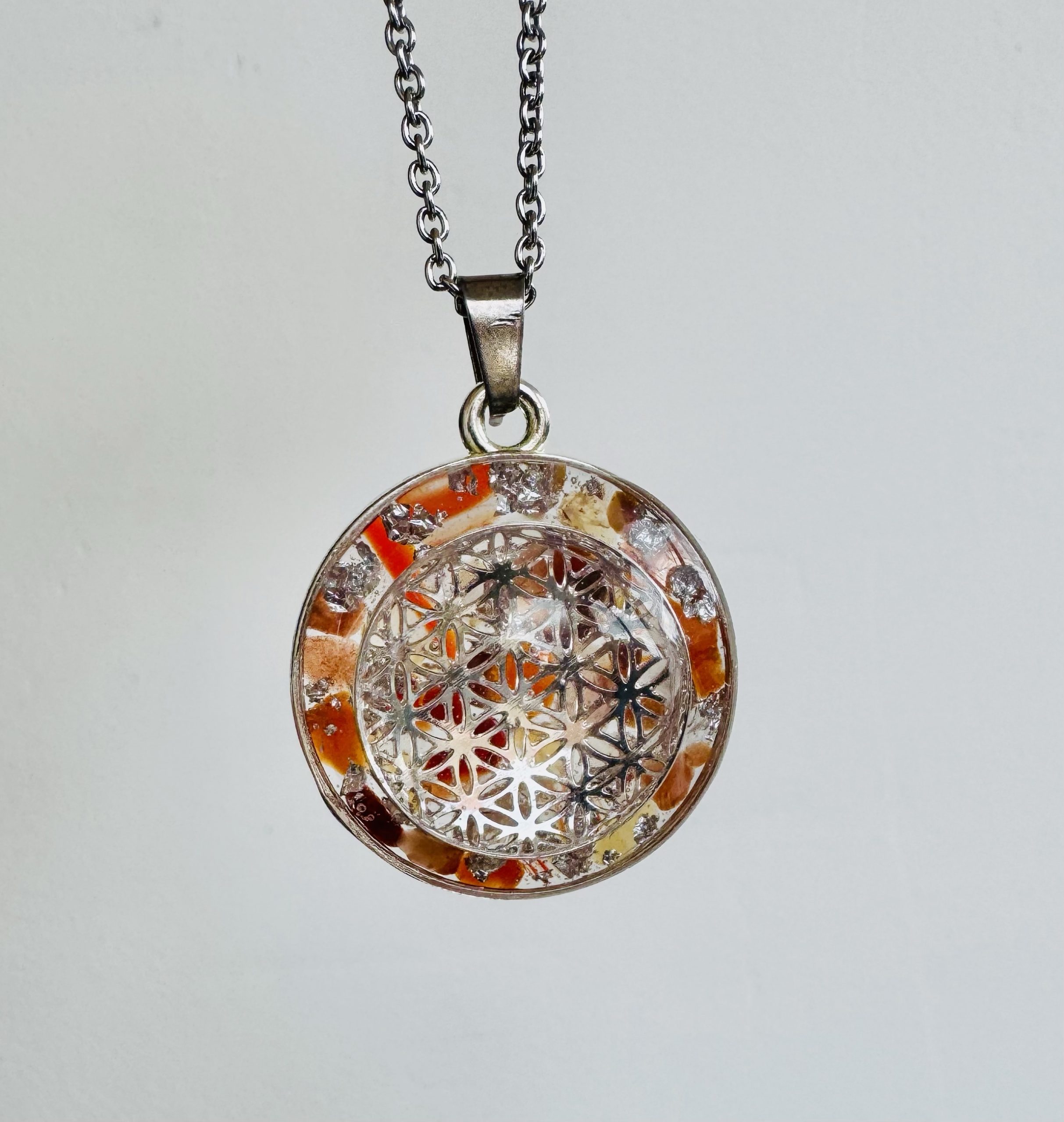 🧡 Maxi Galaxie FEU CRÉATEUR – Fleur de Vie & Cornaline – Image 2