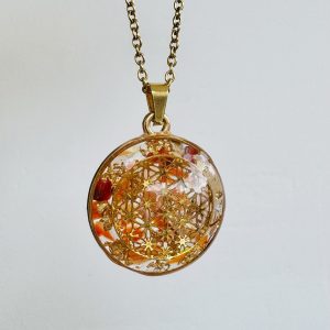 🧡 Maxi Galaxie FEU CRÉATEUR – Fleur de Vie & Cornaline