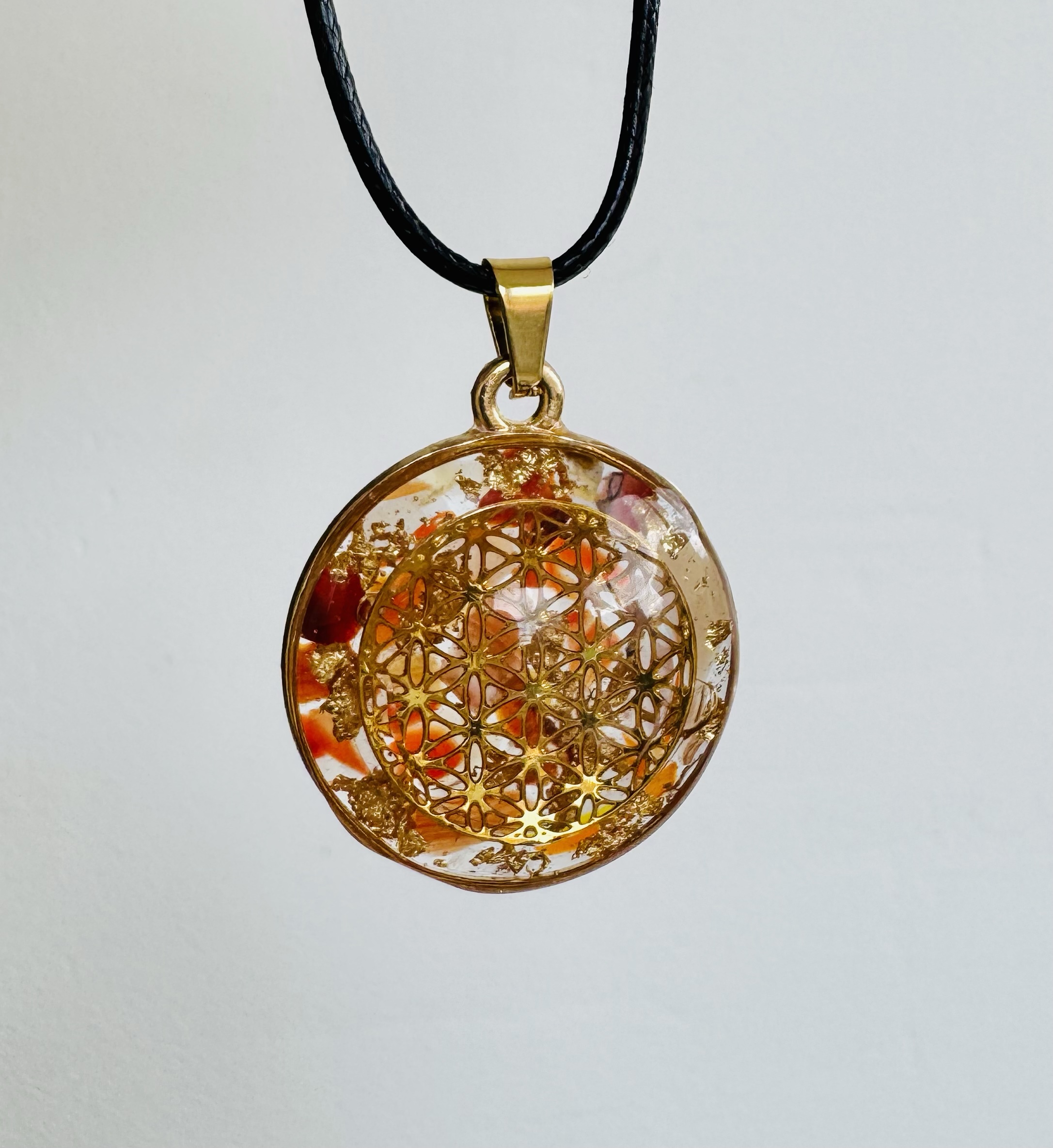 🧡 Maxi Galaxie FEU CRÉATEUR – Fleur de Vie & Cornaline – Image 4