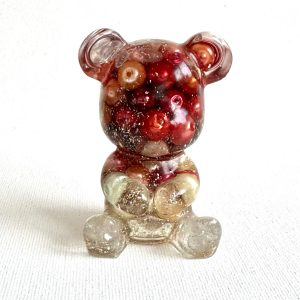 Ourson des Étoiles • Sécurité intérieure | Chakra racine | Cristal de roche • Perles multicolores