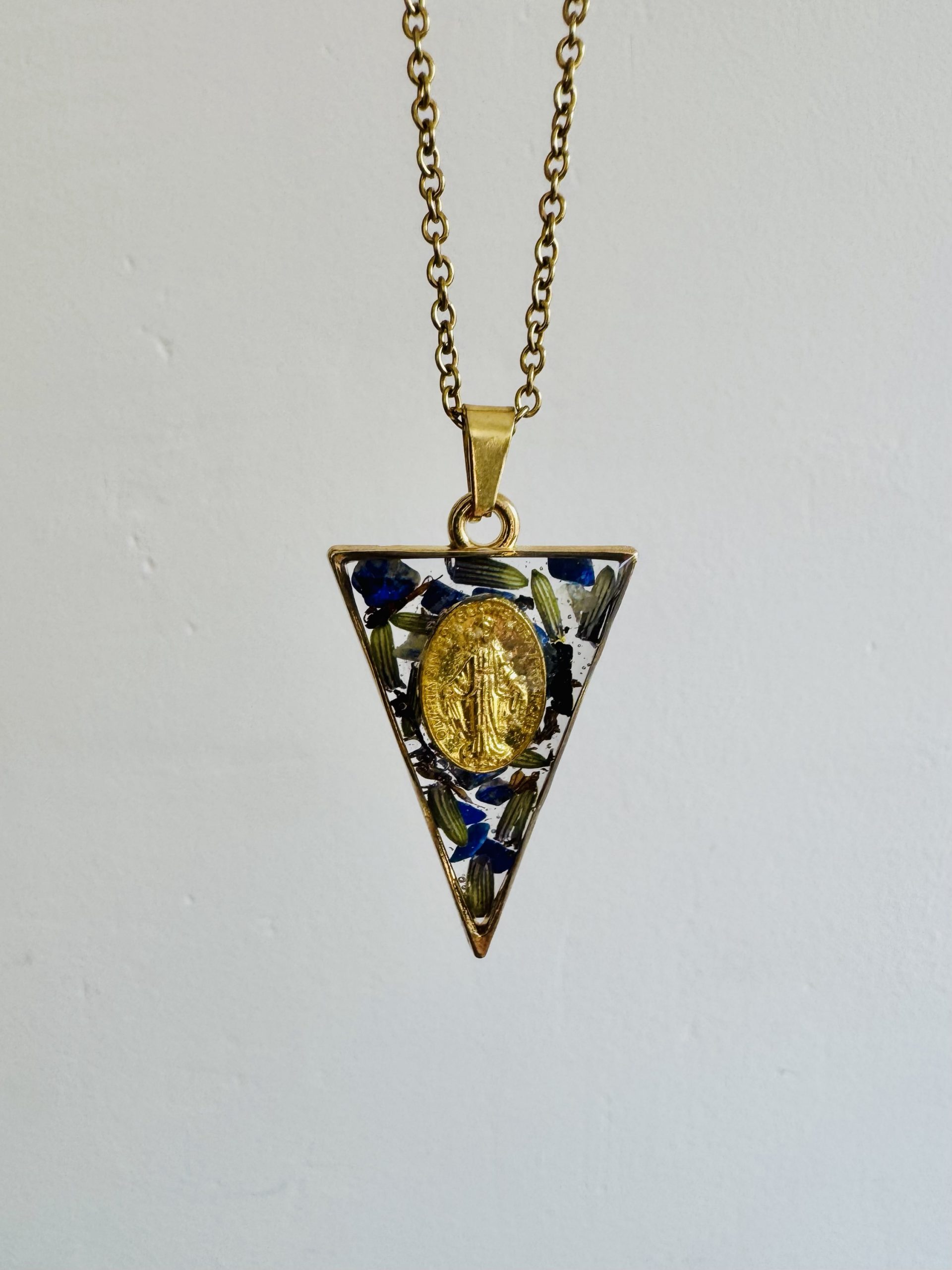 Collier Miraculeuse • Lapis Lazuli & Lavande - Talisman de Guidance, de Clarté & de Protection Divine
