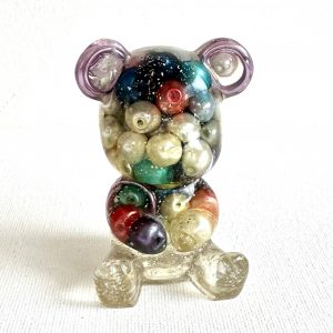 Ourson des Étoiles • 7 chakras | Libération & Harmonisation | Cristal de roche • Perles multicolores