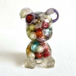 Ourson des Étoiles • 7 chakras | Libération & Harmonisation | Cristal de roche • Perles multicolores